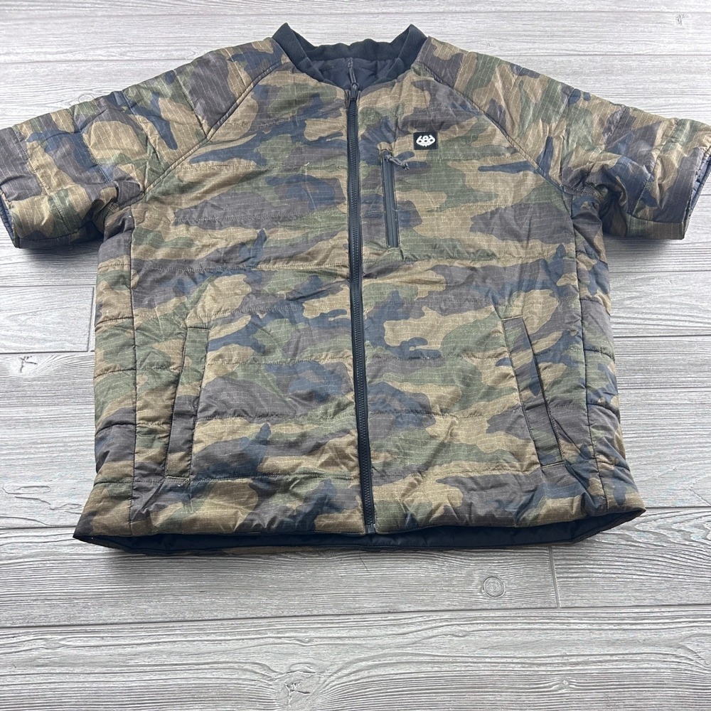 686 GLCR Primaloft Reversible Short Sleeve Jacket Camo Mens XL M0WGNS05
